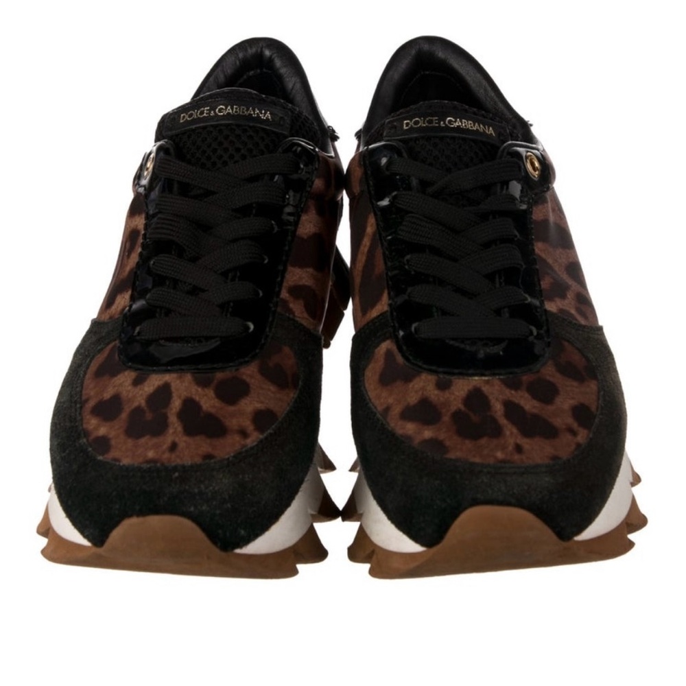 Dolce & Gabbana Brown and Black Sneakers Classic Design